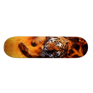 Feuer u. Tiger Skateboard