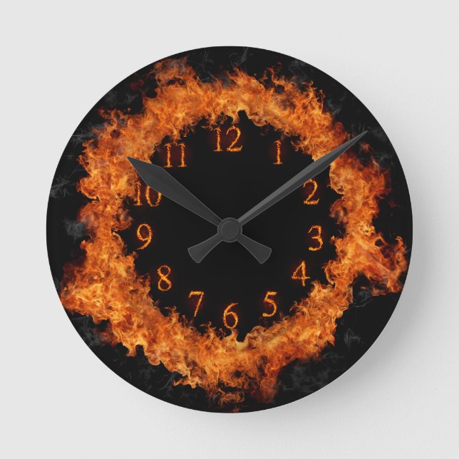 Feuer-Uhr Firey flammt Wanduhr (Vorderseite)