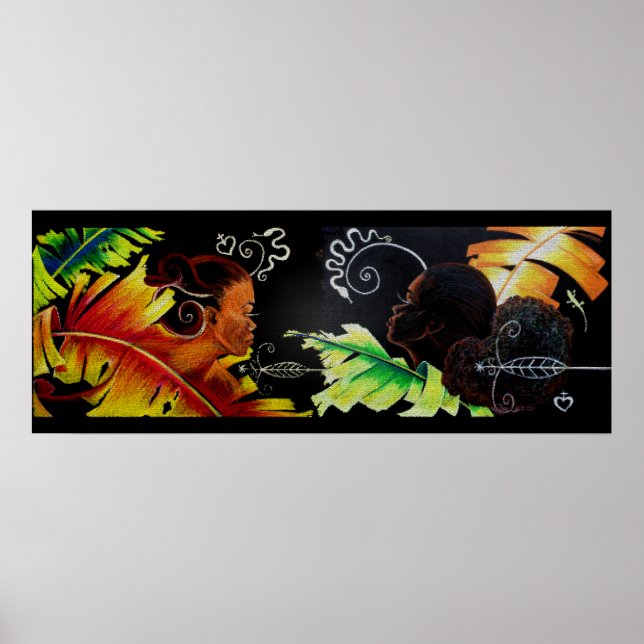 Feuer und Bliss - Mosaik Poster (Vorne)