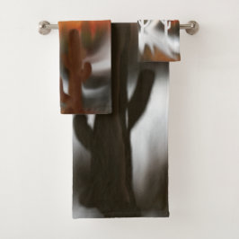 Feuer und Eis Abstrakte Kunst im Südwesten Badhandtuch Set