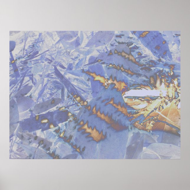 Feuer und Eis, digital abstrakt Poster (Vorne)