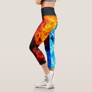 Feuer- und Eis-Hot-Leggings Capri Leggings