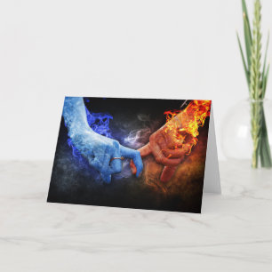 Feuer-und Eis-Liebe Karte