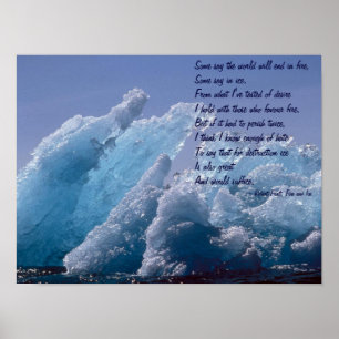 Feuer und Eis über dem Schwimmen des alaskischen Poster