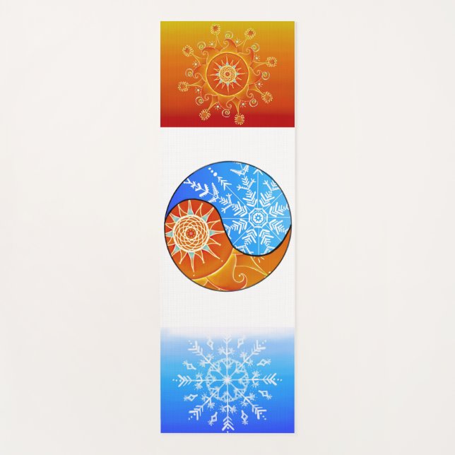 Feuer und Eis Yogamatte (Vorderseite)