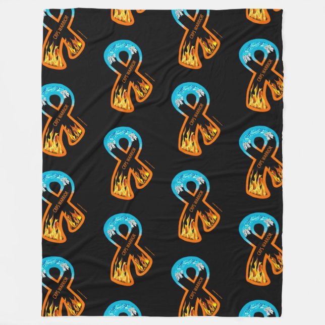 Feuer und Eisband...CRPS-Krieger Fleecedecke (Vorderseite)