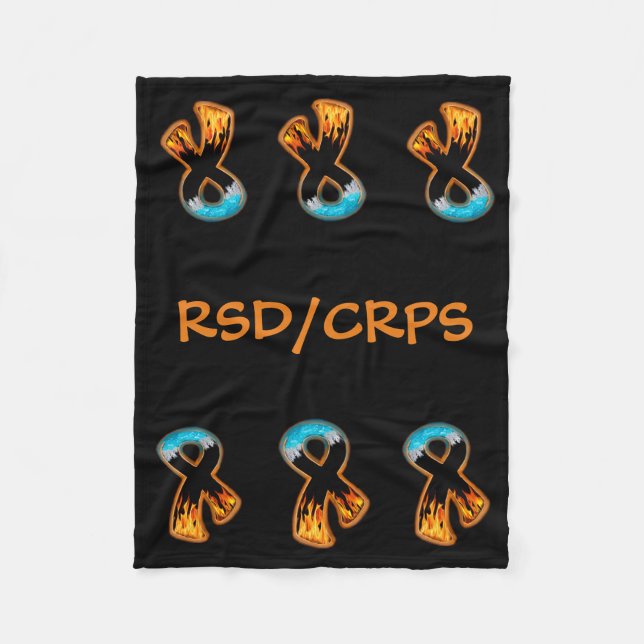 Feuer und Eisband Fleecedecke (Vorderseite)