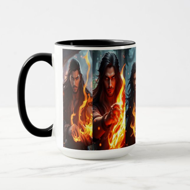 Feuer- und Eisbeherrscher Romantasy Tasse (Links)