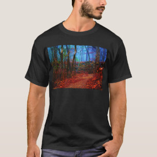 Feuer- und Eiswald-Ölgemälde-Geschenke Bekleidung T-Shirt