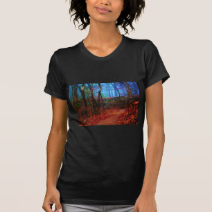 Feuer- und Eiswald-Ölgemälde-Geschenke Bekleidung T-Shirt