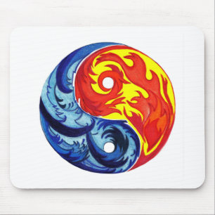 Feuer und Eiszeit Yin-Yang Mousepad