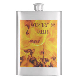 Feuer- und Flammenmuster Flachmann