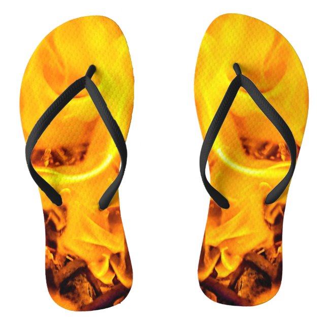 Feuer- und Flammenmuster Flip Flops (Fußbett)