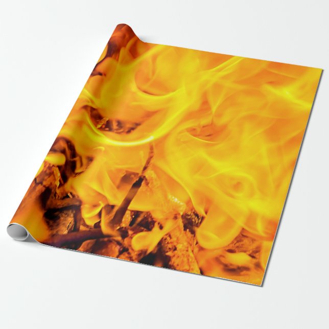 Feuer- und Flammenmuster Geschenkpapier (Ungerollt)