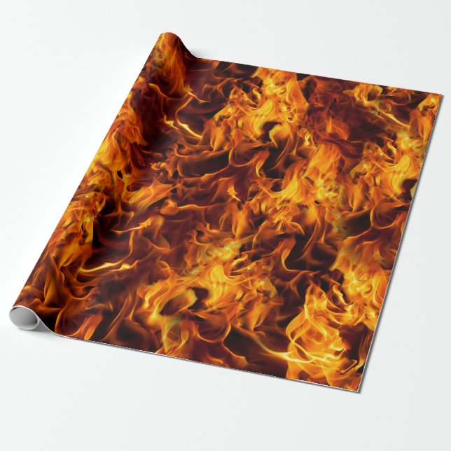 Feuer- und Flammenmuster Geschenkpapier (Ungerollt)