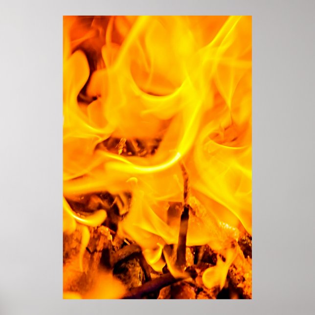 Feuer- und Flammenmuster Poster (Vorne)