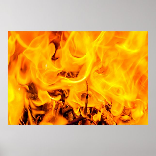 Feuer- und Flammenmuster Poster (Vorne)