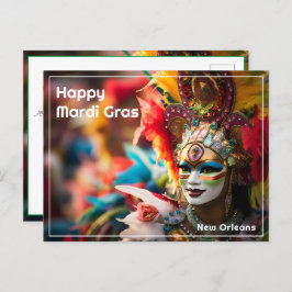 💚 💜 💛 Feuer und Gold: Mardi Gras Spektakel Postkarte