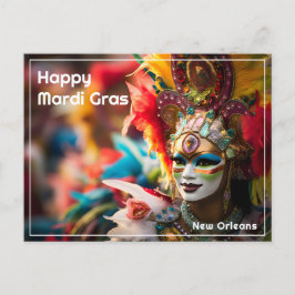 💚 💜 💛 Feuer und Gold: Mardi Gras Spektakel Postkarte