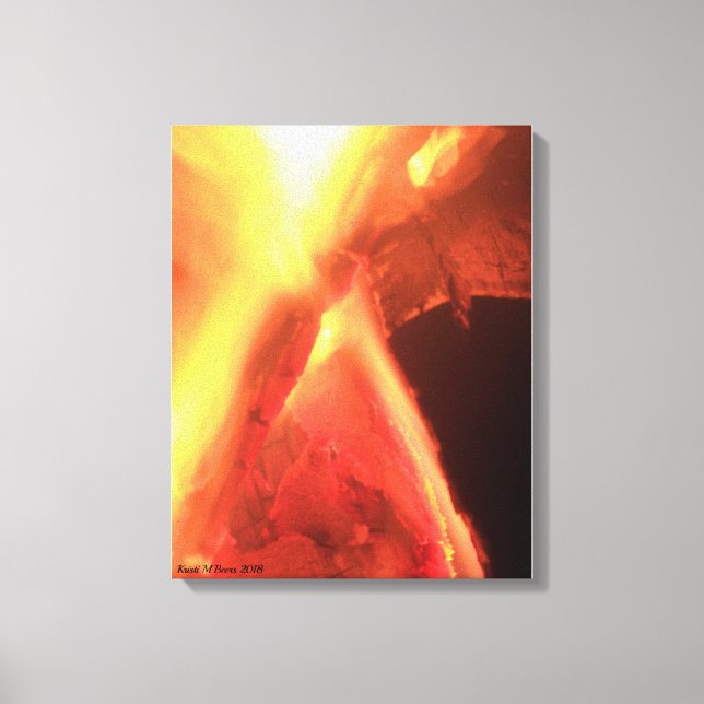 Feuer und Holz Leinwanddruck (Vorderseite)