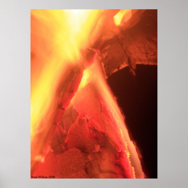 Feuer und Holz Poster (Vorne)