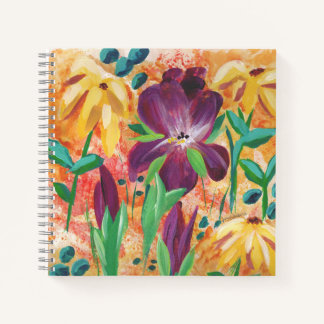 Feuer- und Iris-Spiralnotebook Notizbuch