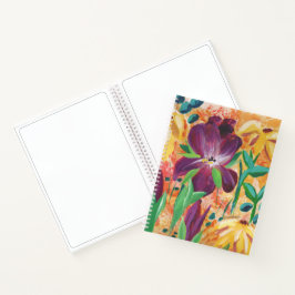 Feuer- und Iris-Spiralnotebook Notizbuch