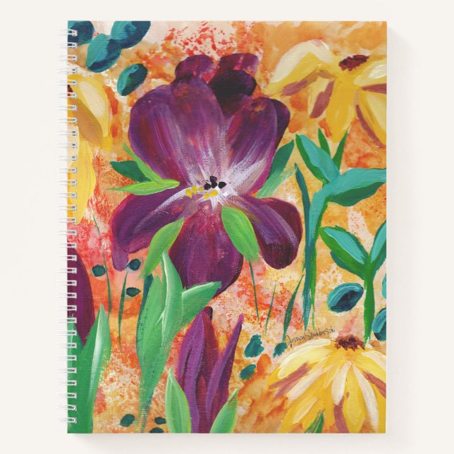 Feuer- und Iris-Spiralnotebook Notizbuch (Vorderseite)