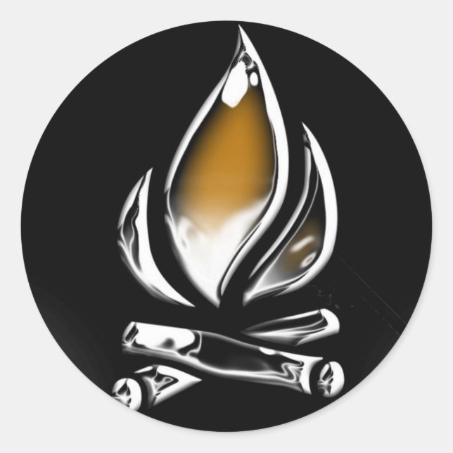 Feuer- und Protokollkopie Runder Aufkleber (Vorderseite)