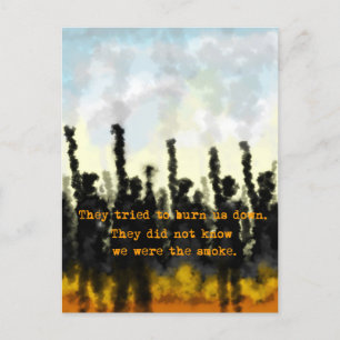 Feuer und Rauch Feiertagspostkarte