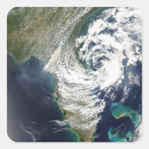 Feuer und Rauch in Georgia und in Florida Quadratischer Aufkleber