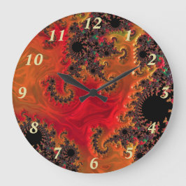 Feuer- und Schönheitsuhr Große Wanduhr