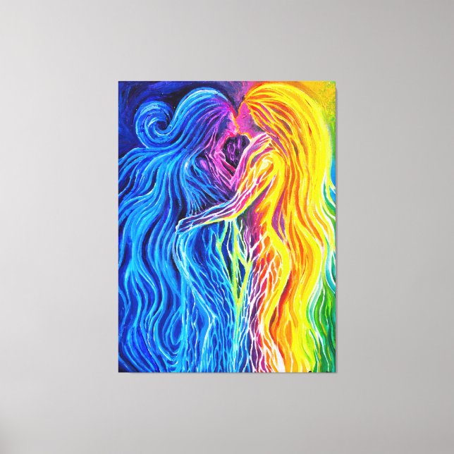 Feuer und Wasser Leinwanddruck (Vorderseite)