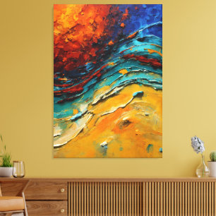 Feuer und Wasser Leinwanddruck