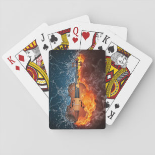 Feuer-und Wasser-Violinen-Spielkarten Spielkarten