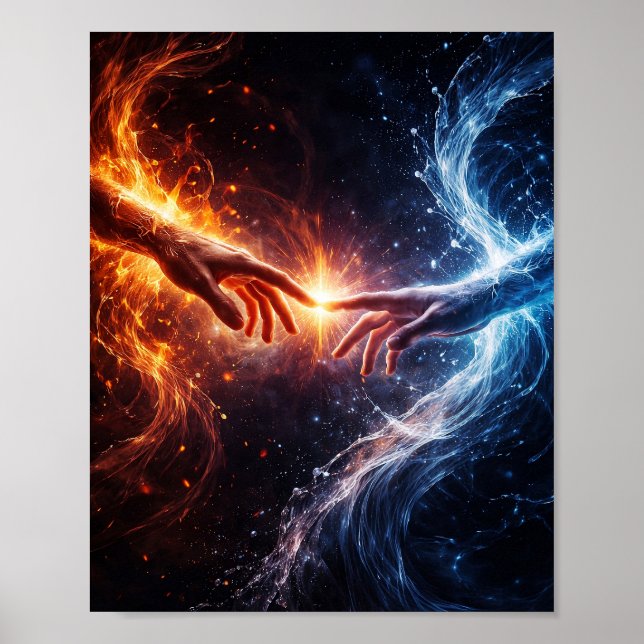 Feuer- und Wasseranschlussplakat Poster (Vorne)