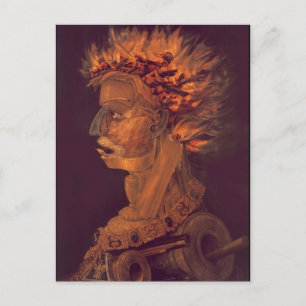 Feuer von Giuseppe Arcimboldo Postkarte