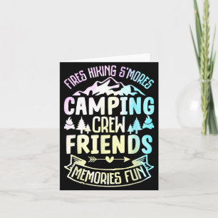 Feuer Wandern SMores Camping Crew Freunde Erinneru Karte