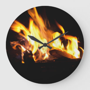Feuer Wanduhr