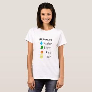 Feuer, Wasser, Erde, Luft, Hemd T-Shirt