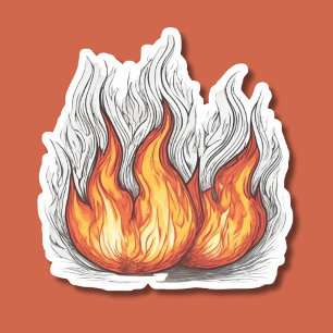 Feuer wasserdicht aufkleber