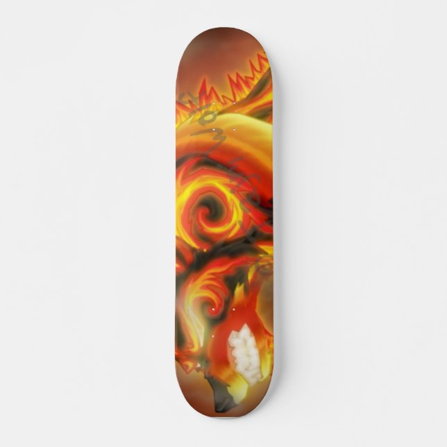 Feuer-Wolf Skatebord Skateboard (Vorne)