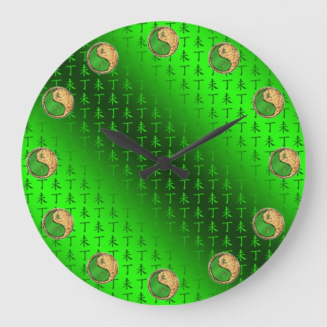 Feuer Ziege Große Wanduhr (Vorderseite)