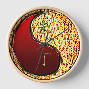 Feuer Ziege Uhr