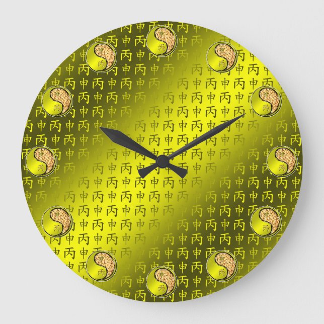 Feueraffe Große Wanduhr (Vorderseite)