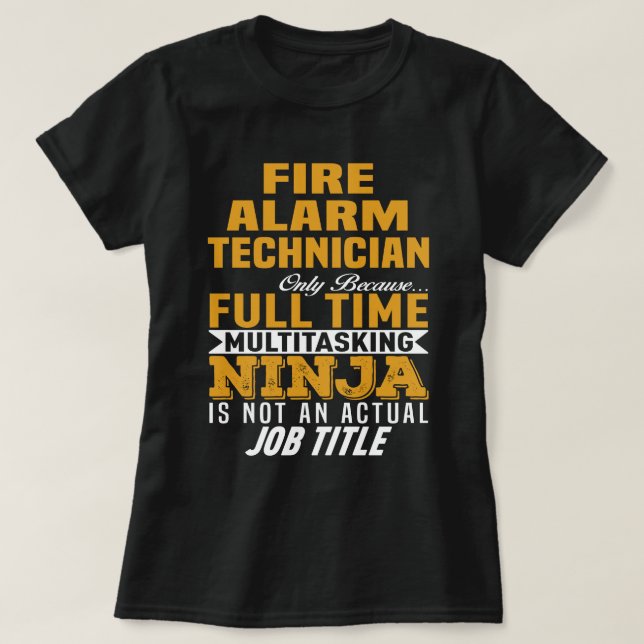 Feueralarm-Techniker T-Shirt (Design vorne)