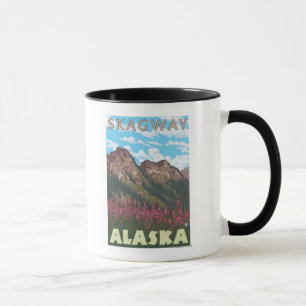 Feueralgen und Berge - Skagway, Alaska Tasse