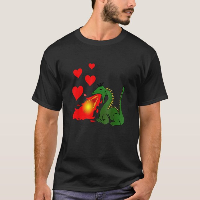 Feueratemdrache Liebe herbeiführen T-Shirt (Vorderseite)