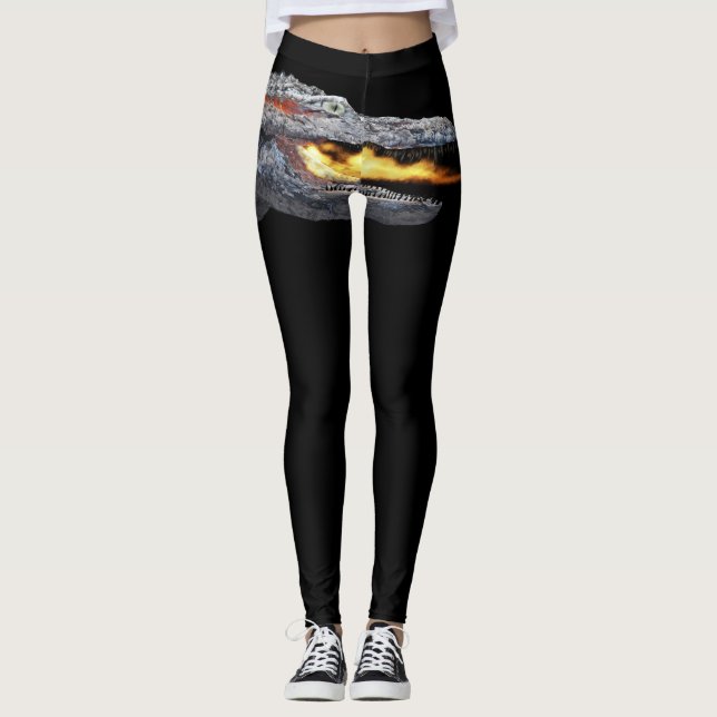 Feueratmender Alligator Leggings (Vorderseite)