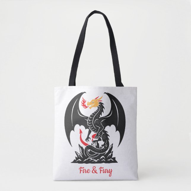 Feueratmender Drache Fantasy Grafik individuell (Vorderseite)